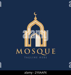 Moderne Moschee-Logo-Symbol oder Icon-Vorlage Stock Vektor