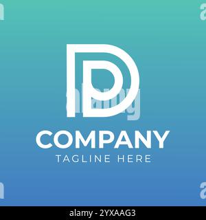 Die Logos der Buchstaben P und D Water Oil Company sind prächtig gestaltet und elegant gemischt, damit sich Ihre Marke von der Masse abhebt. Stock Vektor