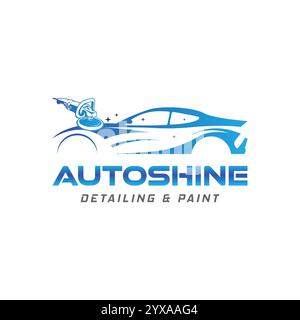 Illustrationsvektorgrafik der Designvorlage für Service-Logos mit automatischer Detaillierung Stock Vektor