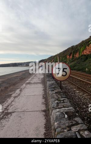 Die Great Western Railway Line in Dawlish, Devon, England Stockfoto