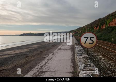 Die Great Western Railway Line in Dawlish, Devon, England Stockfoto