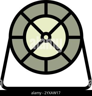 Symbol für Luftfiltersystem. Symbol für Filtrationsluft, Reinigung, Staubsauger, einfaches flaches Symbol isoliert auf weißem Hintergrund. Stock Vektor