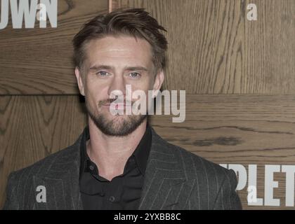 NEW YORK, NEW YORK, USA – 13. DEZEMBER 2024: Boyd Holbrook nimmt am 13. Dezember 2024 an der Premiere von A Complete Unknown im SVA Theater Teil Stockfoto