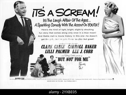 CLARK GIABLE CARROLL BAKER LILLI PALMER und LEE J. COBB in BUT NOT FOR ME 1959 Regisseur WALTER LANG aus dem Stück Accent on Youth von Samson Raphaelson Drehbuch John Michael Hayes Kostümdesign Edith Head Perlberg-Seaton Productions / Paramount Pictures Stockfoto