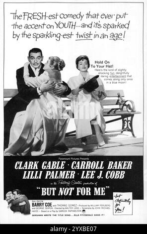 CLARK GIABLE CARROLL BAKER LILLI PALMER LEE J. COBB und BARRY COE in BUT NOT FOR ME 1959 Regisseur WALTER LANG aus dem Stück Accent on Youth von Samson Raphaelson Drehbuch John Michael Hayes Kostümdesign Edith Head Perlberg-Seaton Productions / Paramount Pictures Stockfoto