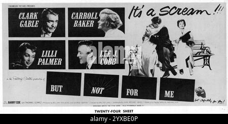 CLARK GIABLE CARROLL BAKER LILLI PALMER LEE J. COBB und BARRY COE in BUT NOT FOR ME 1959 Regisseur WALTER LANG aus dem Stück Accent on Youth von Samson Raphaelson Drehbuch John Michael Hayes Kostümdesign Edith Head Perlberg-Seaton Productions / Paramount Pictures Stockfoto