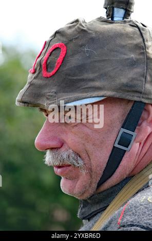 Deutsche Soldaten des Ersten Weltkriegs. (Reenactors) Stockfoto