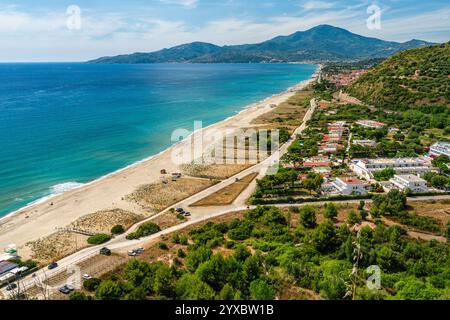 Malerische Aussicht entlang des Lovers Path (Sentiero degli innamorati) in Ascea Marina, Cilento, Campania, Italien, Stockfoto