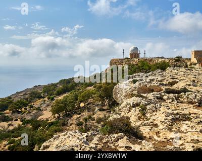 Ehemalige Radarstation der Royal Air Force, Dingli Cliffs Stockfoto