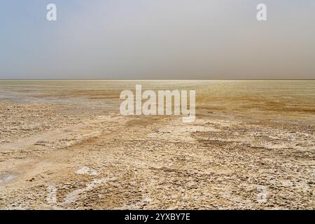 Lake Assale, auch bekannt als Lake Karum, ist ein Salzsee in der Region Afar in Äthiopien Stockfoto