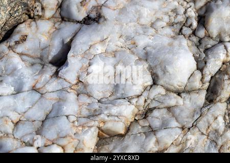Weißes Gesteinsdetail aus Schweden, Europa Stockfoto
