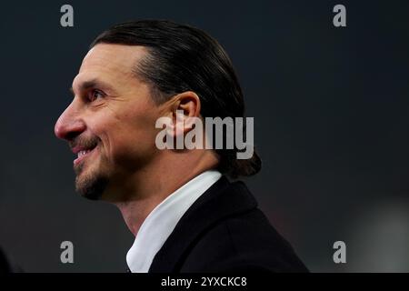 Zlatan Ibrahimovic vor Mailand und Genua im San Siro Stadion in Mailand, Norditalien - Sonntag, 15. Dezember 2024. Sport - Fußball . (Foto: Spada/LaPresse) Credit: LaPresse/Alamy Live News Stockfoto