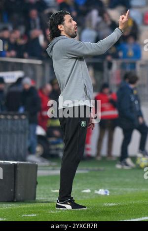 14. Dezember 2024, Benito Stirpe Stadium, Frosinone, Italien; Fußballspiel Serie B; Frosinone gegen Sassuolo; Fabio Grosso Cheftrainer von US Sassuolo Stockfoto