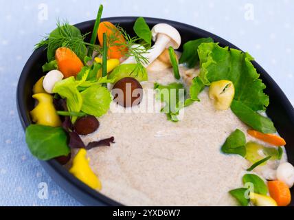 -Creme-Pilzsuppe Stockfoto