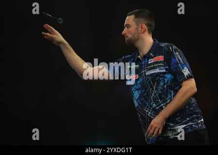 Alexandra Palace, London, Großbritannien. Dezember 2024. 2024/25 PDC Paddy Power World Dart Championships Tag 1; Luke Humphries in Aktion gegen Thibault Tricole. Beschreibung: Action Plus Sports/Alamy Live News Stockfoto