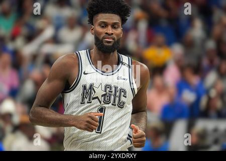 Orlando, Florida, USA, 15. Dezember 2024, Orlando Magic Forward Jonathan Isaac #1 im Kia Center. (Foto: Marty Jean-Louis/Alamy Live News Stockfoto