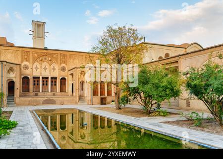 Malerischer Blick auf das historische Borujerdi-Haus in Kashan, Iran Stockfoto