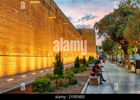 Fantastischer Blick auf die Karim Khan Zitadelle in Shiraz, Iran Stockfoto