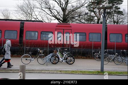 Kopenhagen/Dänemark/15. DEZEMBER 2024/dänischer lokaler dsb-öffentlicher Zug Kopenhagen. (Foto. Francis Joseph Dean/Dean Pictures) (nicht für kommerzielle Zwecke) Stockfoto