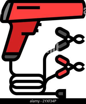 Timing Light Car Repair Tool Farbe Symbol Vektor Illustration Stock Vektor