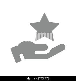 Symbol für Bewertung und Abstimmungsvektor. Feedback mit der Hand, Kundenzufriedenheit. Stock Vektor