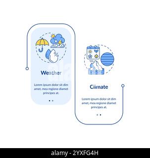 Infografik-Vektor Klima vs. Wetter Stock Vektor