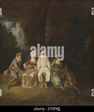 Titel: Pierrot Inhalt Künstler: Jean Antoine Watteau Jahr: Ca. 1712 Medium: Öl auf Leinwand Abmessungen: 35 x 31 cm Ort: Museo Nacional Thyssen-Bornemisza Stockfoto