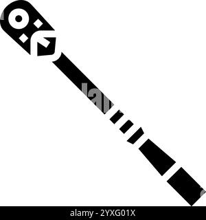 Drehmomentschlüssel Autoreparaturwerkzeug Glyphe Symbol Vektor Illustration Stock Vektor