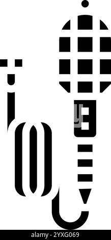 Werkstattleuchte Autoreparaturwerkzeug Glyphe Symbol Vektor Illustration Stock Vektor