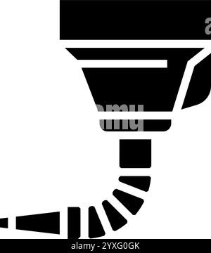 Trichter Auto Reparatur Werkzeug Glyphe Symbol Vektor Illustration Stock Vektor