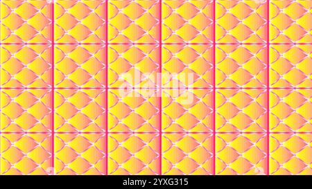 Orangefarbener gelber Fliesendrachen Hintergrund mit Diamantmuster Stock Vektor