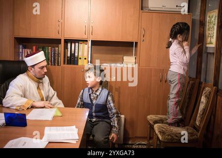 Koranschule der krimtatarischen Gemeinde, Jewpatoria, Krim, Ukraine, Europa Stockfoto