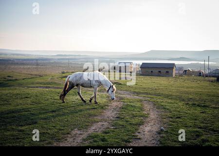 Krimtatarische Siedlung, Bezirk 5, Bakhchisaray, Krim, Ukraine, Europa Stockfoto