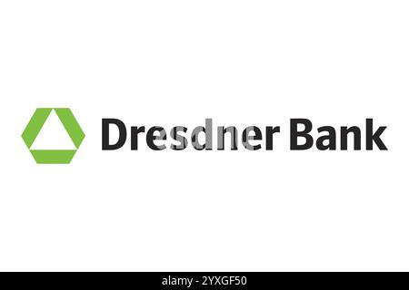 Firmenlogo, Firmenlogo, Logo, CI, Corporate Identity, Abbildung, Grafik, Unternehmen, Dresdner Bank, Universalbank, jetzt verkauft an com Stockfoto