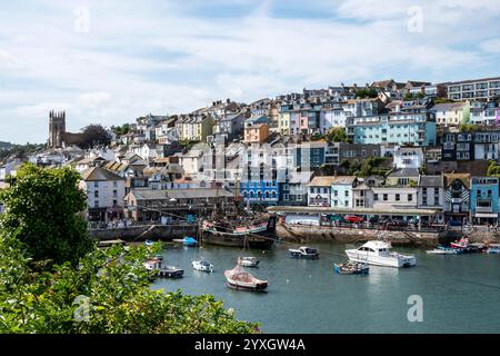 Brixham Harbour, Devon, England, Großbritannien Stockfoto