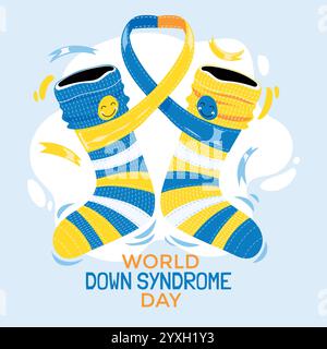 World Down Syndrome Day Konzept Vektor-Illustration Stock Vektor