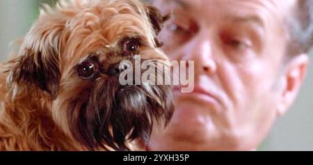 SO GUT WIE ES 1997 Sony Pictures GIBT, die einen Film mit Jack Nicholson als Schriftsteller Melvin Udall und seinem Hund Verdell veröffentlichen Stockfoto