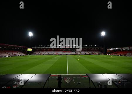 Vitality Stadium, Boscombe, Dorset, Großbritannien. Dezember 2024. Premier League Football, AFC Bournemouth gegen West Ham United; das Spielfeld und die Plätze im Vitality Stadium Credit: Action Plus Sports/Alamy Live News Stockfoto