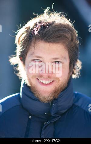 Les Arcs, Frankreich. Dezember 2024. Anthony Bajon nahm am 16. Dezember 2024 an einer Portrait Session im Rahmen des Les Arcs Film Festivals 2024 in Bourg-Saint-Maurice, Les Arcs, Frankreich Teil. Foto: Aurore Marechal/ABACAPRESS. COM Credit: Abaca Press/Alamy Live News Stockfoto