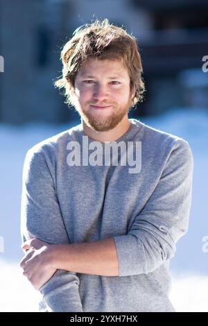 Les Arcs, Frankreich. Dezember 2024. Anthony Bajon nahm am 16. Dezember 2024 an einer Portrait Session im Rahmen des Les Arcs Film Festivals 2024 in Bourg-Saint-Maurice, Les Arcs, Frankreich Teil. Foto: Aurore Marechal/ABACAPRESS. COM Credit: Abaca Press/Alamy Live News Stockfoto