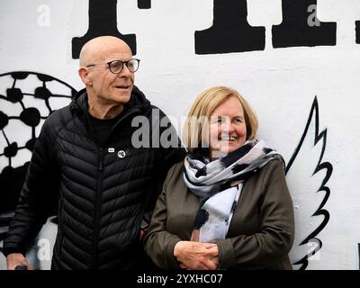 Die Veteranen der Bürgerrechtsaktivisten Eamon McCann und Bernadette McAliskey. Foto: George Sweeney Stockfoto