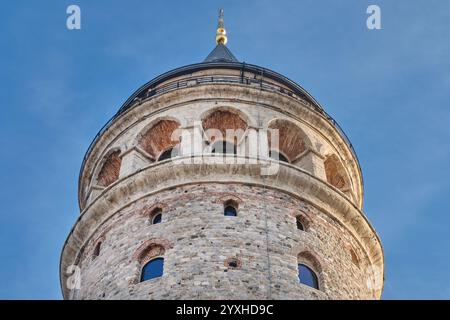 Detailaufnahme Des Galata Tower, Istanbul, Türkei Stockfoto