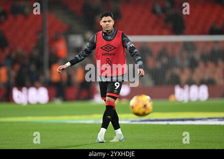 Vitality Stadium, Boscombe, Dorset, Großbritannien. Dezember 2024. Premier League Football, AFC Bournemouth gegen West Ham United; Evanilson of Bournemouth wärmt sich auf Credit: Action Plus Sports/Alamy Live News Stockfoto