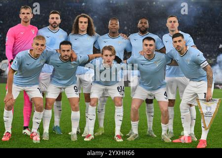 Stadio Olimpico, Rom, Italien. Dezember 2024. Italienischer Fußball der Serie A; Lazio gegen Inter Mailand; die Startaufstellung von SS Lazio Credit: Action Plus Sports/Alamy Live News Stockfoto