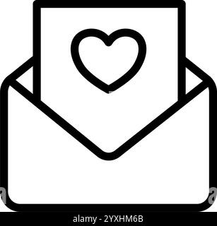 Liebesbrief - Vektorsymbol Stock Vektor