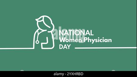 Nationalfeier der Frauenphisikerin Stock Vektor