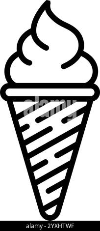 Eiskegel - Vektorsymbol Stock Vektor