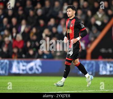 Vitality Stadium, Boscombe, Dorset, Großbritannien. Dezember 2024. Premier League Football, AFC Bournemouth gegen West Ham United; Evanilson of Bournemouth Credit: Action Plus Sports/Alamy Live News Stockfoto