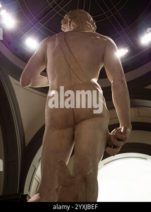 Michelangelos David Rückansicht aufgenommen in der Galleria Dell'Accademia Florenz 13. Dezember 2015 Stockfoto