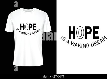 Hope is A Waking Dream Typography Design Stock Vektor